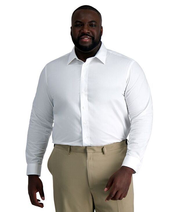 ハガー メンズ トップス シャツ トール Haggar Big Tall Men s Smart Washreg Classic Fit Dress Shirt White ホワイト