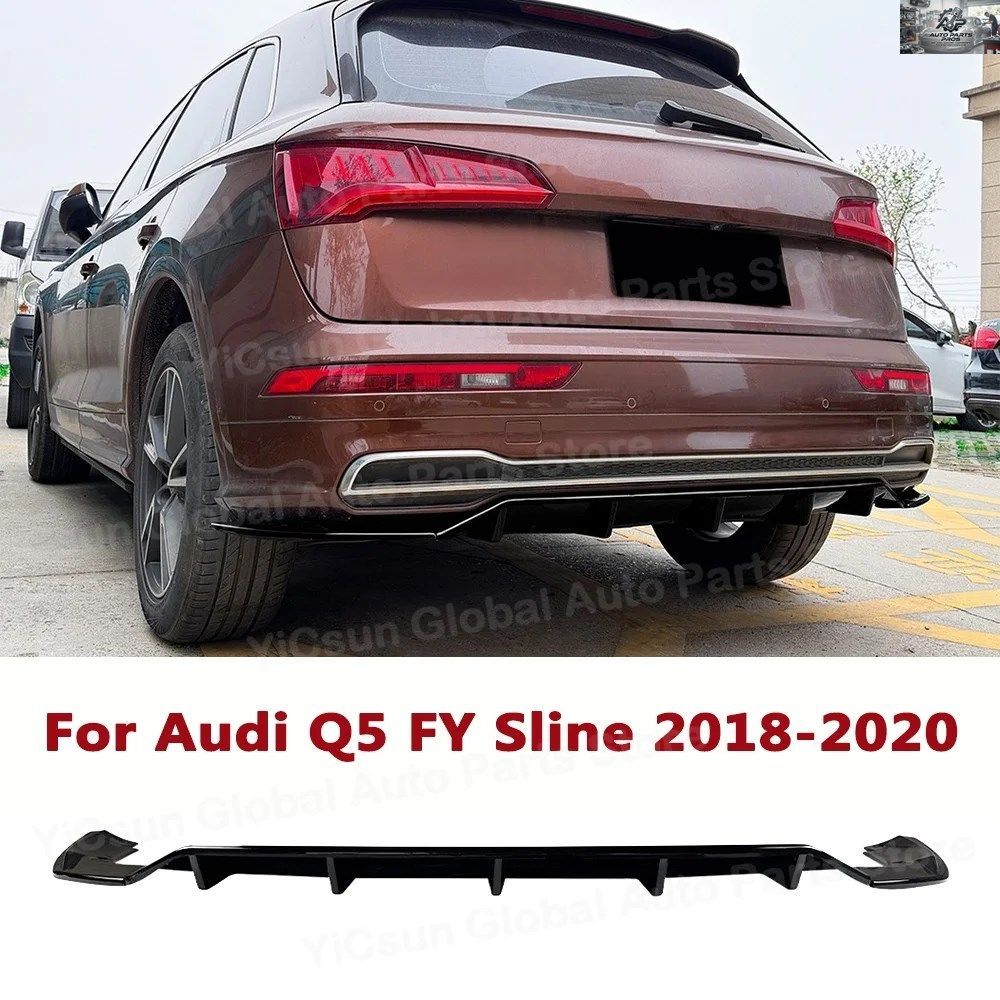 2018 2019 2020 アウディ Q5 FY Sライン リアバンパーリップセパレーターディフューザー ABS素材スポイラー カーパーツ