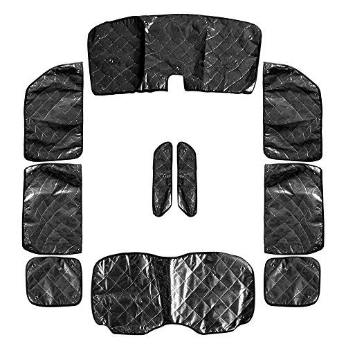 AUTO-MP スズキ スペーシア MK53 サンシェード 車中泊 カスタム MK53 盗難防止 仮眠 アウトドア キャンプ キャンピング 5層構造 全窓用セット ブラックメッシュ 車種専用設計ts 21012f15