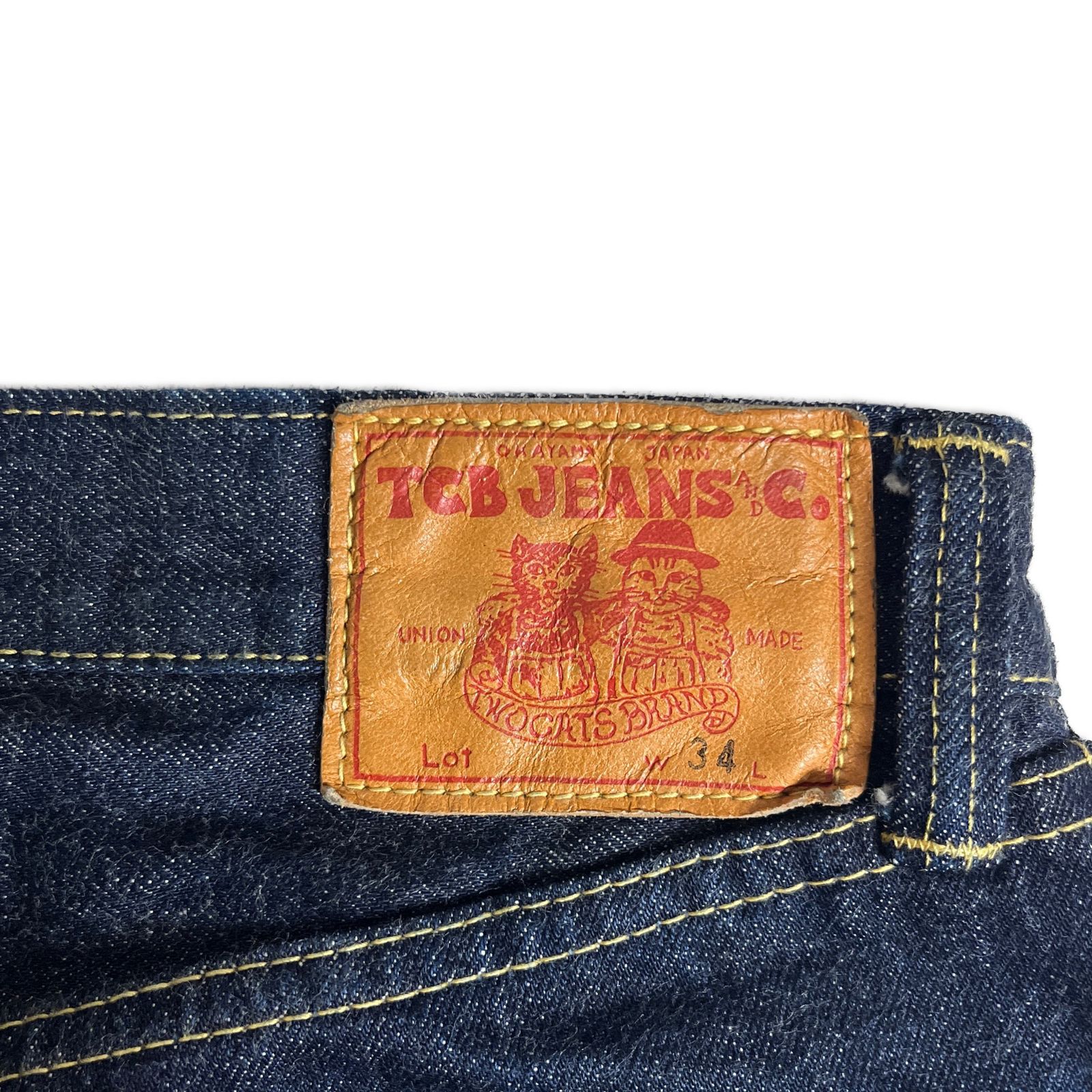 TCB JEANS ネルポケット 40s デニムパンツ 月桂樹ボタン TCBジーンズ 