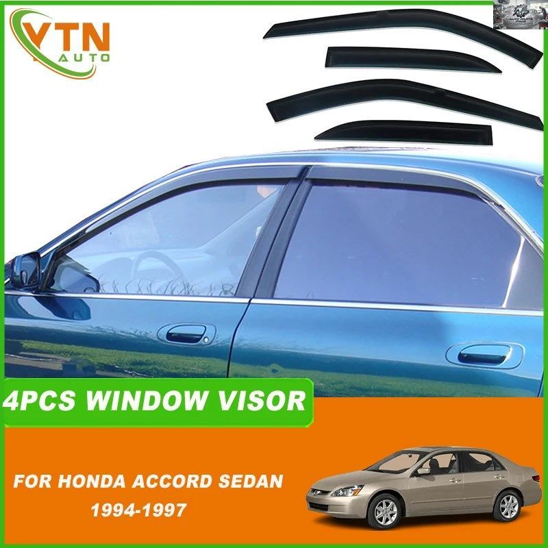 ホンダ アコード セダン 1994 1995 1996 1997 サイドウィンドウバイザー サンスノーレインガードシールド ウィンドシールドカスタムパーツ