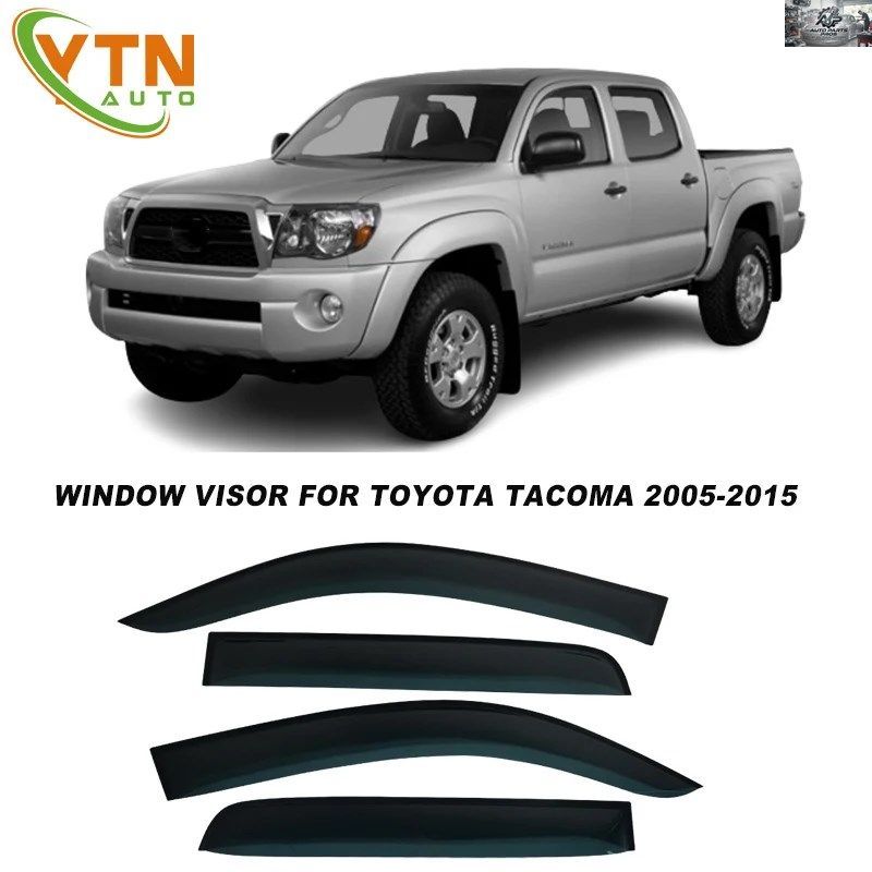 トヨタ タコマ ダブルキャブ 2005～2015年式用 ウィンドウバイザー/ウェザーシールド カスタムパーツ