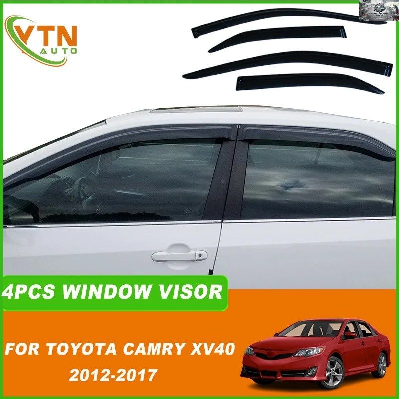トヨタ カムリ XV50 2012 - 17 4ピース サイドウィンドウバイザー ウィンドウレインガード ウェザーシールド サンレインガード