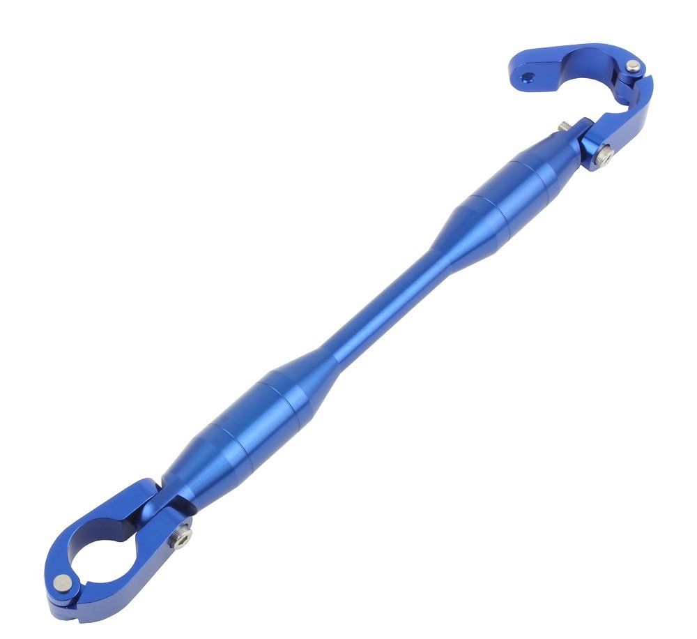 新着商品 ポッシュ(POSH) バイクハンドルブレースセット ブルー シャフト(226mm) + クランプ(22.4mm)