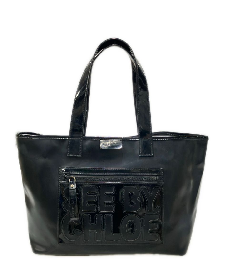 シーバイクロエ トートバッグ エナメル レディース SEE BY CHLOE 