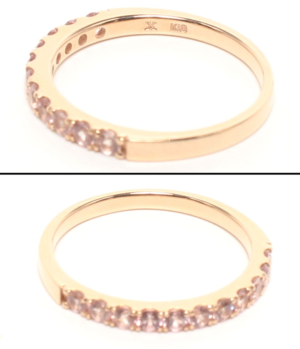 美品 ビズー リング 指輪 K18 ダイヤ 0.08ct ローズクオーツ ペリドット ペンダントトップ　3点セット レディース BIZOUX