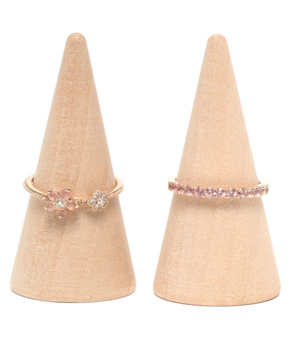 美品 ビズー リング 指輪 K18 ダイヤ 0.08ct ローズクオーツ ペリドット ペンダントトップ　3点セット レディース BIZOUX
