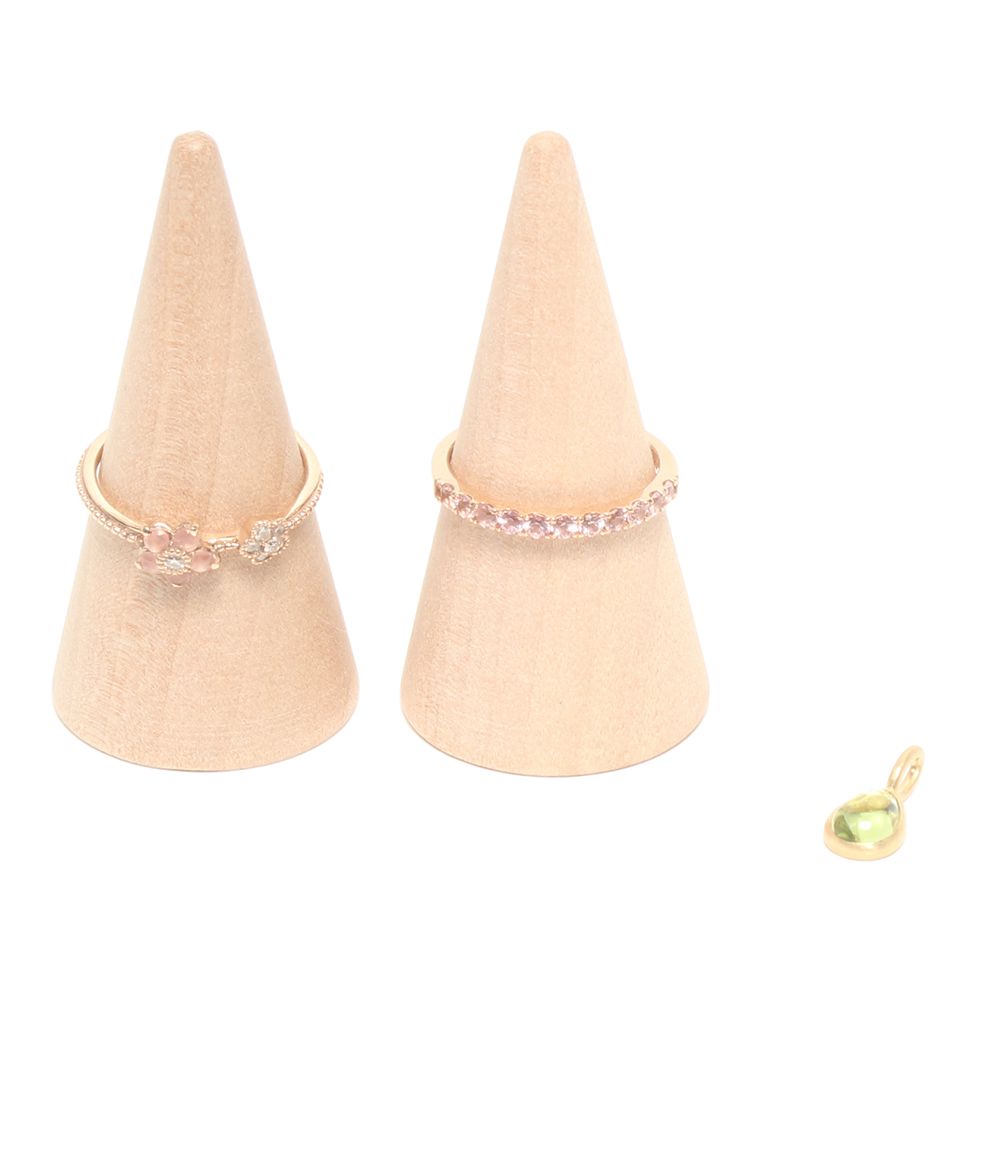 美品 ビズー リング 指輪 K18 ダイヤ 0.08ct ローズクオーツ ペリドット ペンダントトップ　3点セット レディース BIZOUX