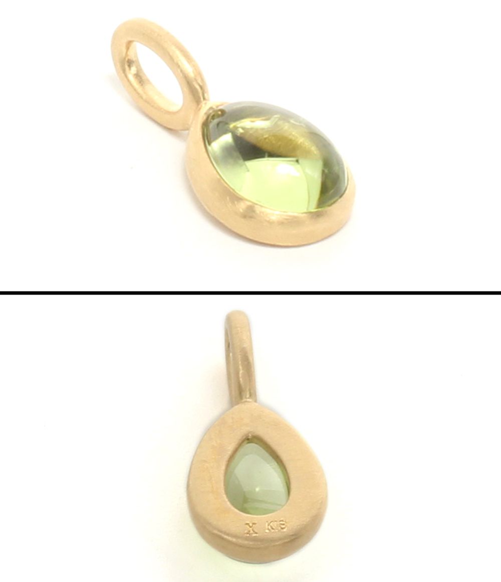 美品 ビズー リング 指輪 K18 ダイヤ 0.08ct ローズクオーツ ペリドット ペンダントトップ　3点セット レディース BIZOUX