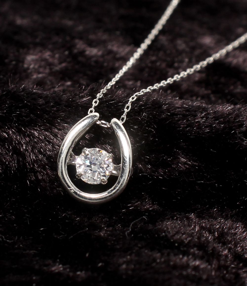 美品 ネックレス Pt900 Pt850 ダイヤ 0.20ct レディース