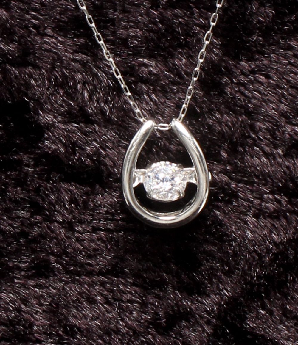 美品 ネックレス Pt900 Pt850 ダイヤ 0.20ct レディース