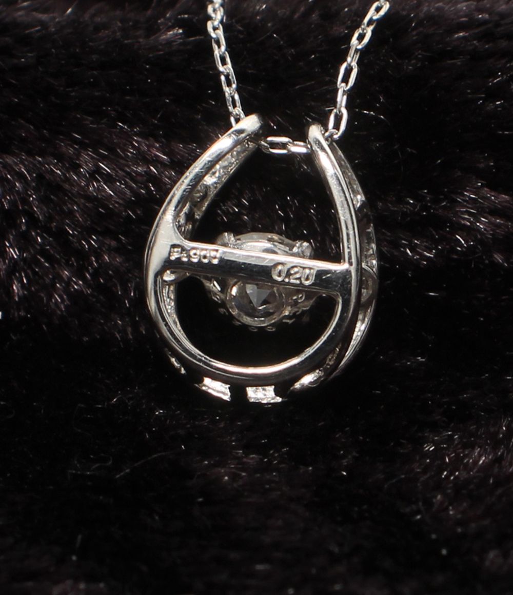 美品 ネックレス Pt900 Pt850 ダイヤ 0.20ct レディース