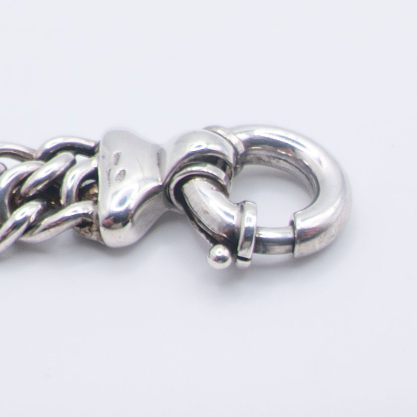 Tiffany & Co. Sterling Silver Heavy Double Curb Link Bracelet (Italy)