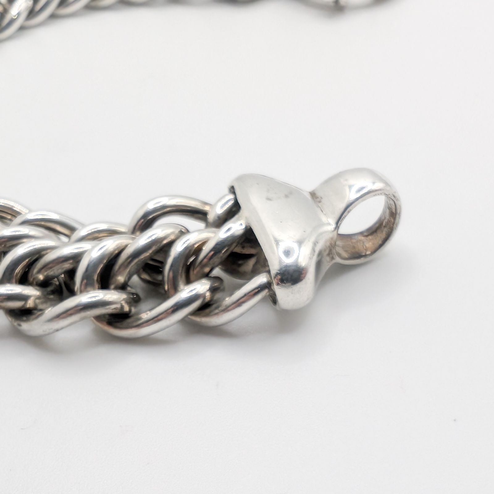 Tiffany & Co. Sterling Silver Heavy Double Curb Link Bracelet (Italy)