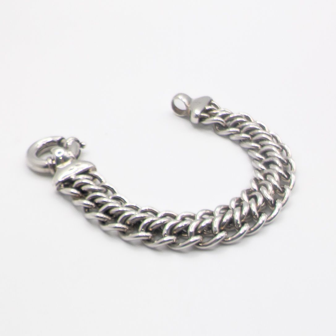 Tiffany & Co. Sterling Silver Heavy Double Curb Link Bracelet (Italy)