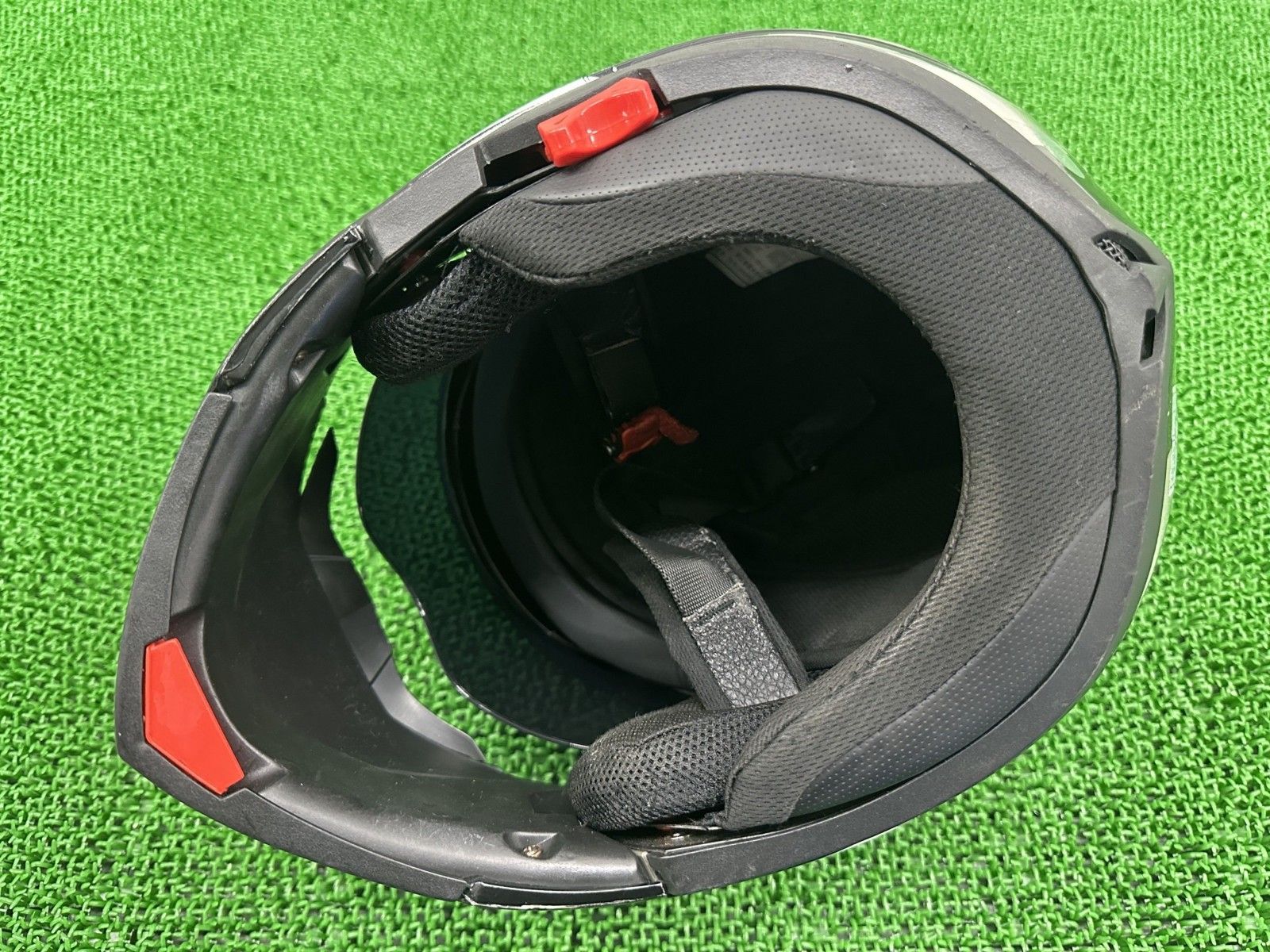 Jiekai製 ヘルメット 黒/白 JK-105 社外 中古 Lサイズ フルフェイス 