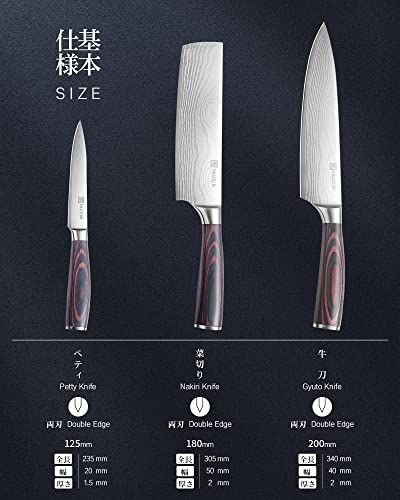 PAUDIN (パウディン) 包丁セット 【牛刀 ・菜切り包丁・ペティナイフ】 3点セット ステンレス 包丁 よく切れる 両刃 木製ハンドル 肉切り包丁 果物ナイフ 野菜包丁 ほうちょう セット 家庭用 プレゼント 贈り物kk c5f370f1 PAUDIN (パウディン) 包丁セット 【牛刀 ・菜切り包丁・ペティナイフ】 3点セット ステンレス 包丁 よく切れる 両刃 木製ハンドル 肉切り包丁 果物ナイフ 野菜包丁 ほうちょう セット 家庭用 プレゼント 贈り物kk c5f370f1