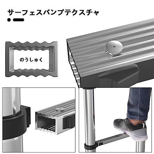 DayPlus伸縮はしご4.4M 伸縮梯子多機能 ステンレスはしご アルミ製のはしごではない 自動ロック スライド式 持ち運びやすい 折り畳み 伸縮自在 梯子 室内室外両用 スライド式 フック付きkk 15da31cc