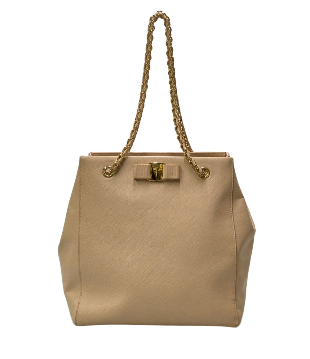 サルヴァトーレフェラガモ トートバッグ チェーン レザー ヴァラ レディース Salvatore Ferragamo