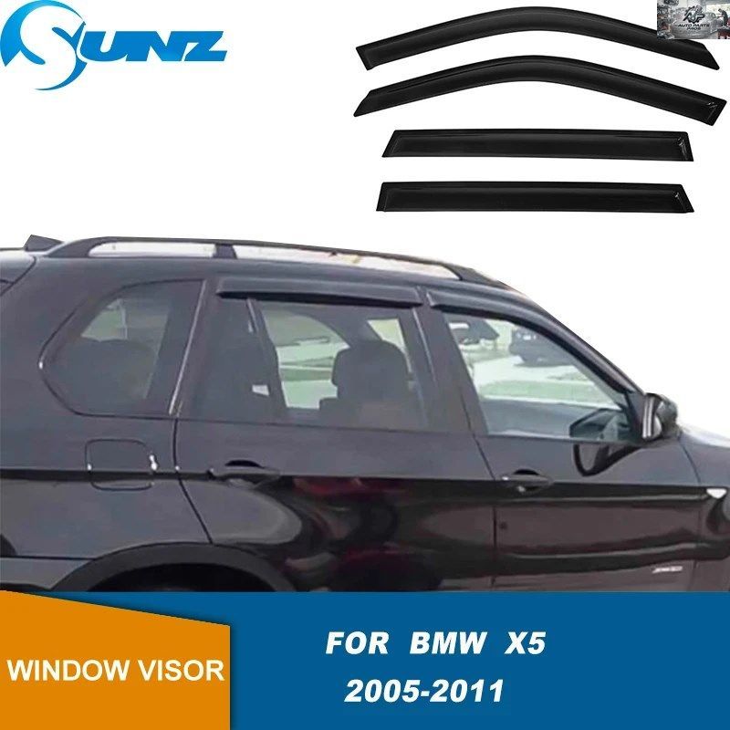 BMW X5 2005 - 2011 サイドウィンドウディフレクター ウェザーシールド サンレインディフレクターガード カーウィンドウバイザー