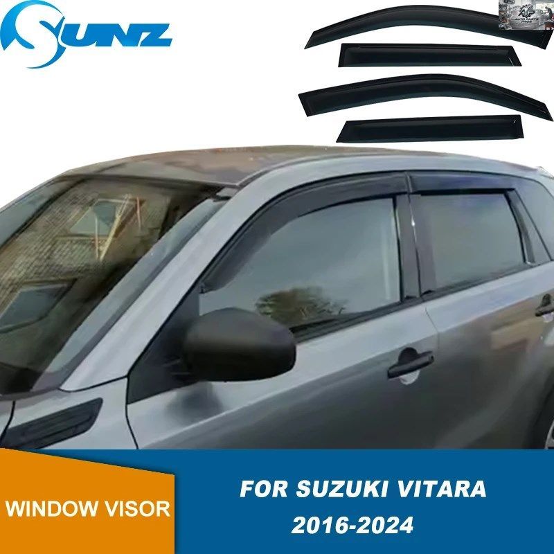 カーウィンドウバイザー VITARA 2016 - 24 4個セット サンスノーレインガード デフレクター フロントガラス