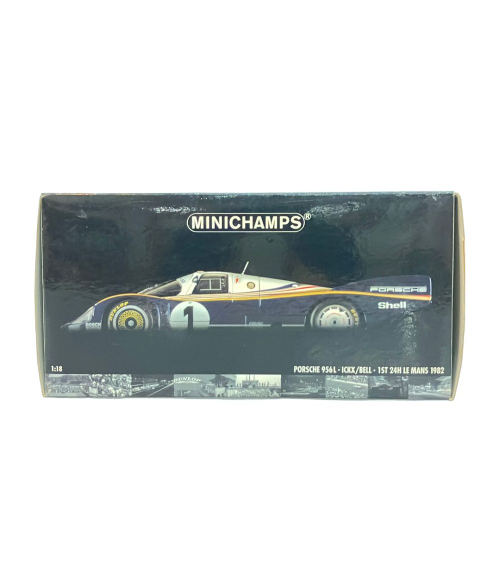 ミニチャンプス 1/18 ポルシェ 956L・ ICKX/BELL・1ST 1982年ルマン24時間レース優勝車 ミニカー
