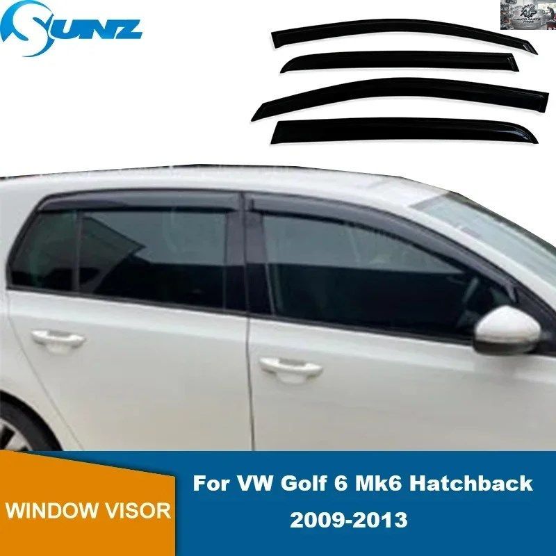 ウィンドウバイザー VW ゴルフ 6 MK6 ハッチバック 2009 - 13 車用ウィンドウディフレクター オーニングシェルター ES サンレインディフレ