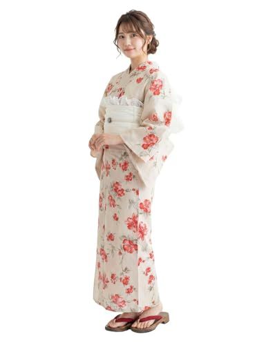 浴衣 レディース 単品 [なごみや] 女物 浴衣 レトロ花柄 変わり織 レトロ 古典柄 シック かっこいい 高見え 夏祭り 夕涼み 花火 レディースkoe