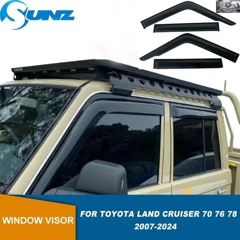 ウィンドウバイザー トヨタ ランドクルーザー ランドクルーザー70 76 78 79 LC70 LC76 LC78 LC79 2007-2024 車用ウィンドウレインガード ウ
