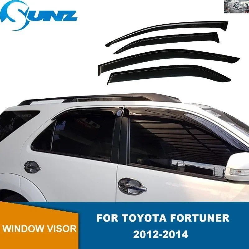 トヨタ フォーチュナー 2012 2013 2014 用サイドウィンドウバイザー、車のウェザーシールド、風防、サンガード、レインガード、サイドウィ