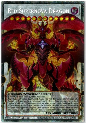遊戯王/英語版/北米版/スカーレッド・スーパーノヴァ・ドラゴン/Red Supernova Dragon/オーバーフレーム/スターライトレア/1st Edition/バトルズ・オブ・レジェンド：グロリアス・ギャラリー/BLGG-EN139