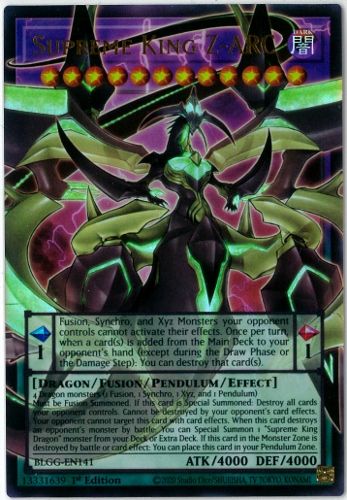 遊戯王/英語版/北米版/覇王龍ズァーク/Supreme King Z-ARC/オーバーフレーム/ウルトラ/1st Edition/バトルズ・オブ・レジェンド：グロリアス・ギャラリー/BLGG-EN141