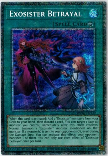 遊戯王/英語版/北米版/エクソシスター・バト・マーテル/Exosister Betrayal/スターライトレア/1st Edition/バトルズ・オブ・レジェンド：グロリアス・ギャラリー/BLGG-EN130