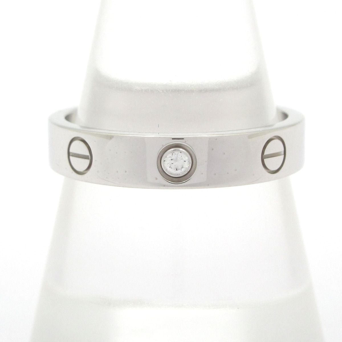 Cartier(カルティエ) リング 56美品 ミニラブ K18WG×ダイヤモンド 1P