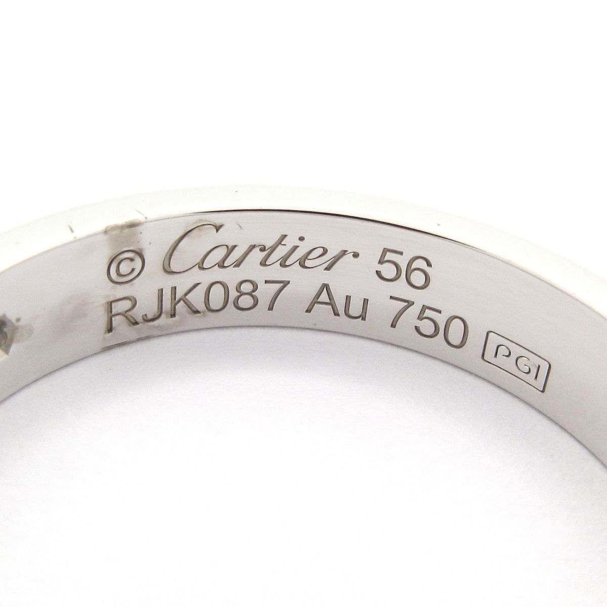Cartier(カルティエ) リング 56美品 ミニラブ K18WG×ダイヤモンド 1P 