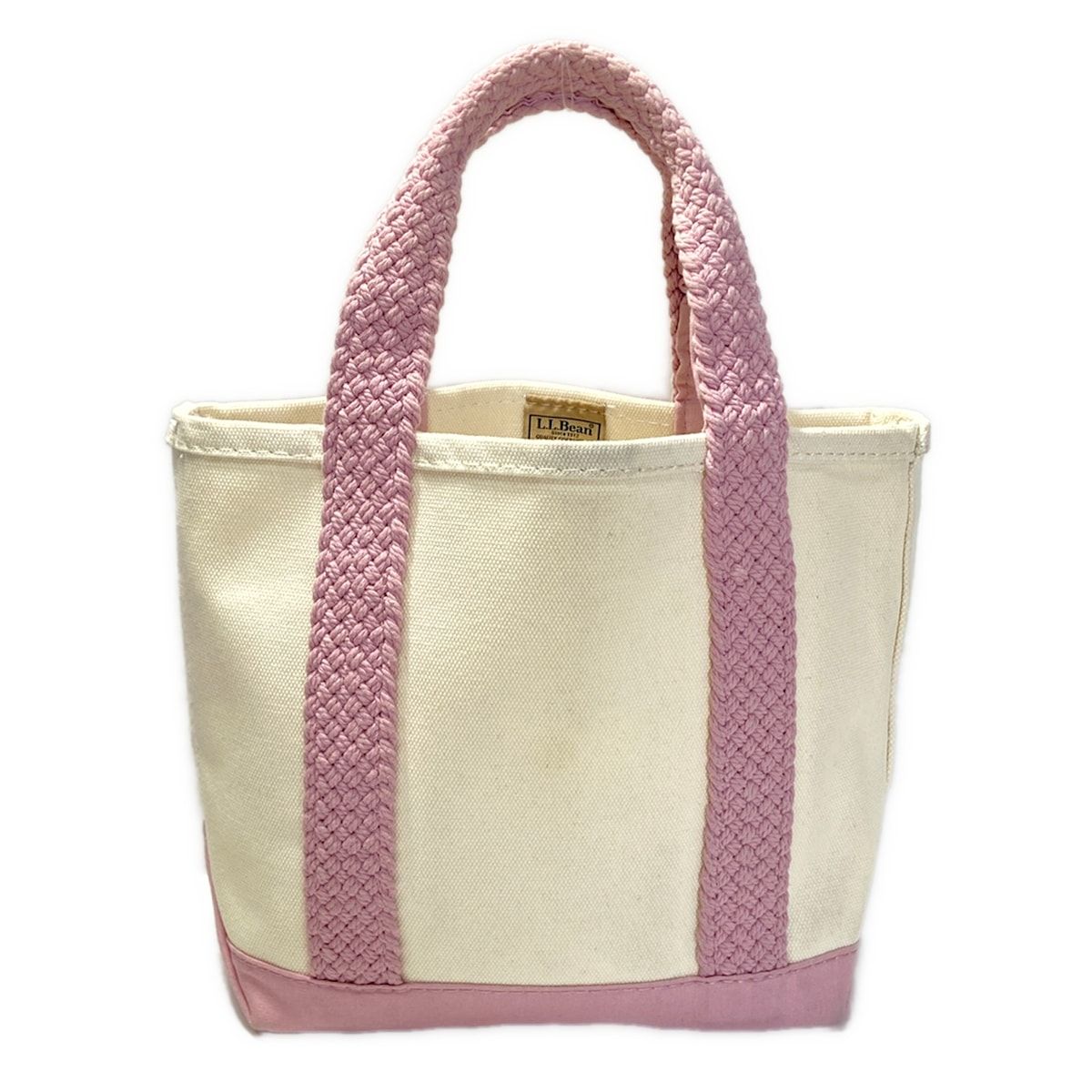 L.L.Bean(エルエルビーン) トートバッグ - 白×ライトパープル(light mauve)