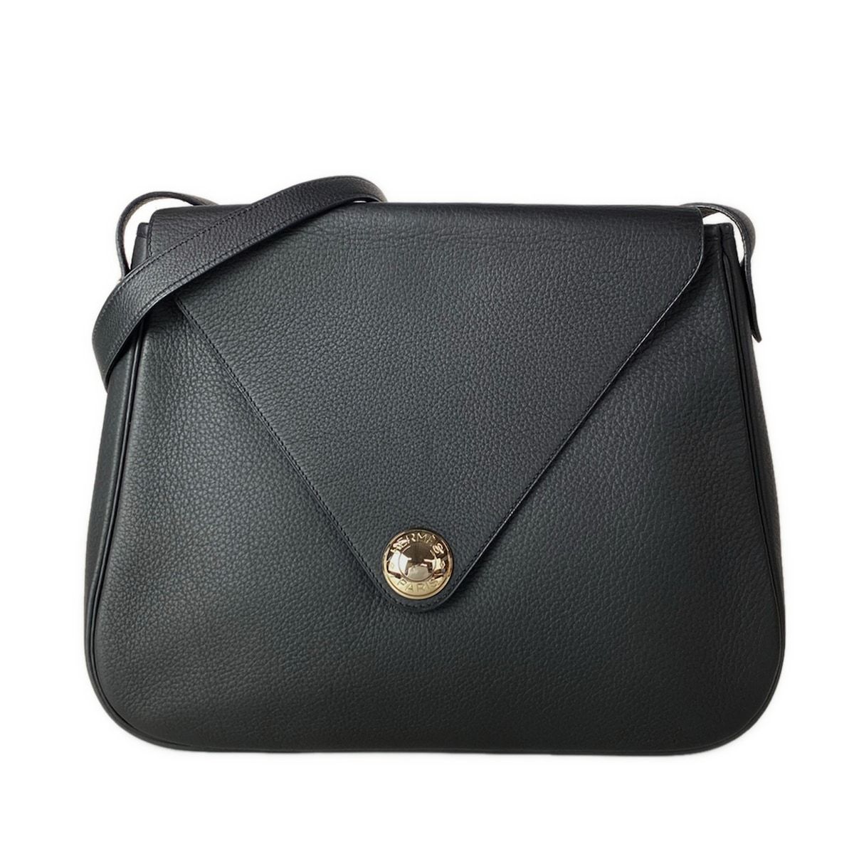 HERMES(エルメス) ショルダーバッグ クリスティーヌ 黒 シルバー金具