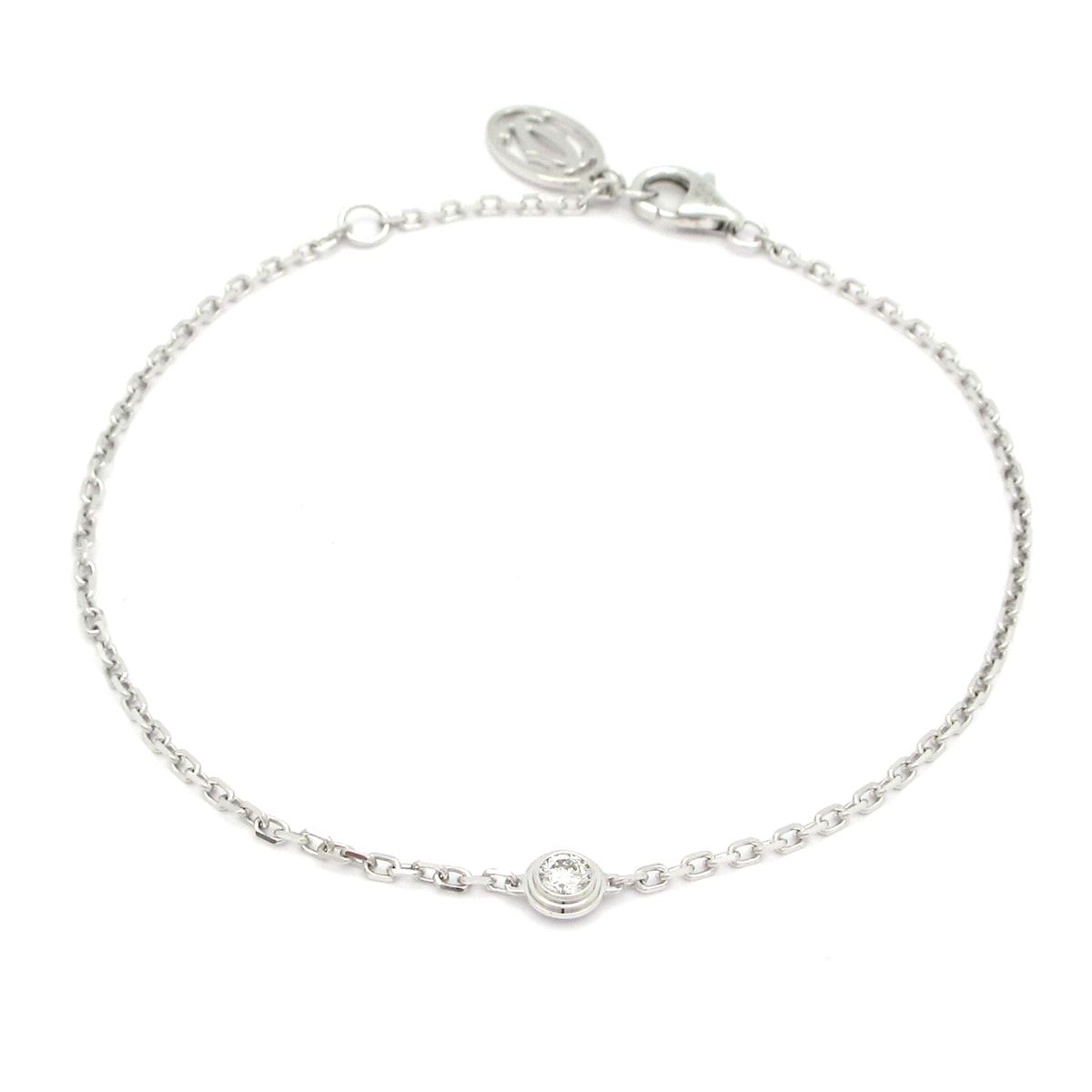 Cartier(カルティエ) ブレスレット美品 カルティエ ダムールスモール K18WG×ダイヤモンド 1Pダイヤ/ダイヤ約0.09カラット