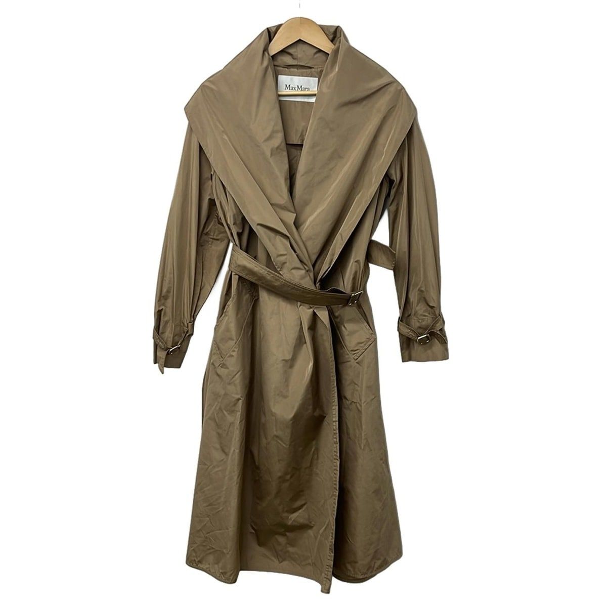 Max Mara(マックスマーラ) コート サイズ42 M レディース - 112104016 ベージュ 長袖/ロング丈/春/秋