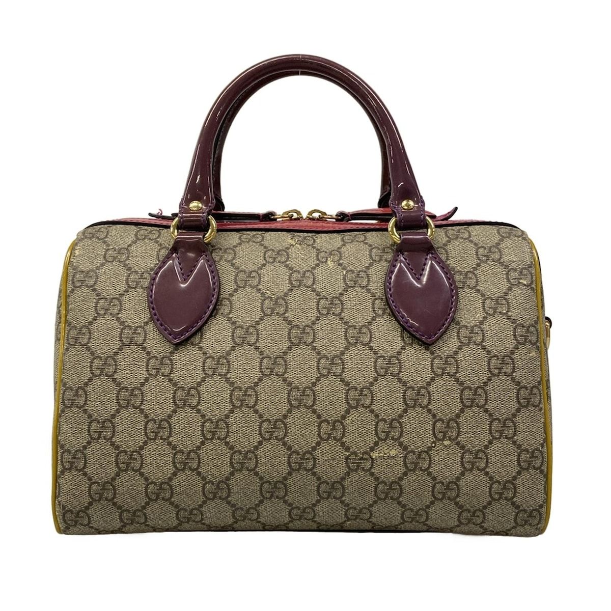 GUCCI(グッチ) ハンドバッグ GGスプリーム 409529 ベージュ×エボニー×マルチ レザー