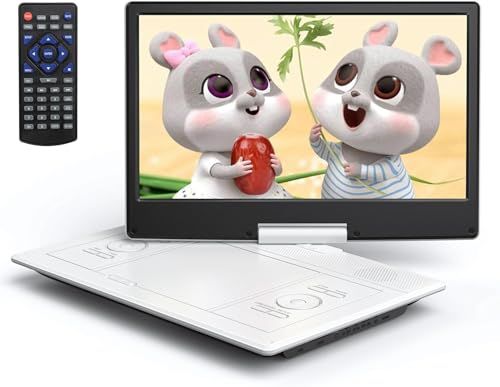 【新品】【14.1インチHD大画面】Yoton ポータブルDVDプレーヤー 16.9型 車載用 リージョンフリー CPRM対応 6時間連続再生 USB/SDカード対応 レジューム機能 AV入出力 TV同期再生 270°回転/180°反転 持ち 11973667