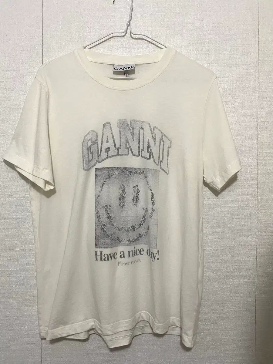 GANNI ガニー スマイル 半袖 Tシャツ