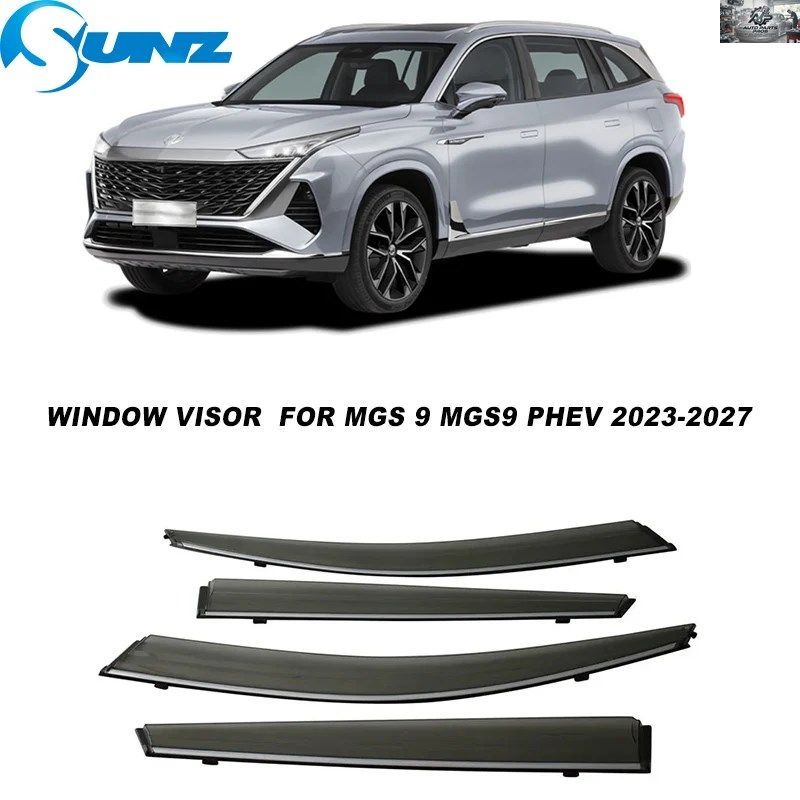 サイドウィンドウディフレクター MGS 9 MGS9 PHEV 2023 - 26 2027 車用ウィンドウベントバイザー サンレインガードバイザー