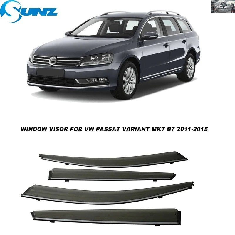 ウィンドウバイザーベント ES VW パサート バリアント MK7 B7 2011 - 15 車側ウィンドウベントバイザー サンレインディフレクター