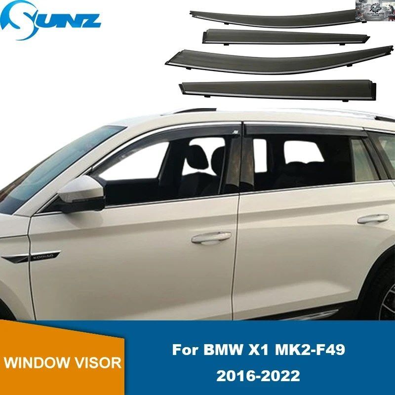 BMW X1 MK2-F48 F49 2016 - 22 サイドウィンドウディフレクター サンレインガード ドアバイザー ウェザーシールド
