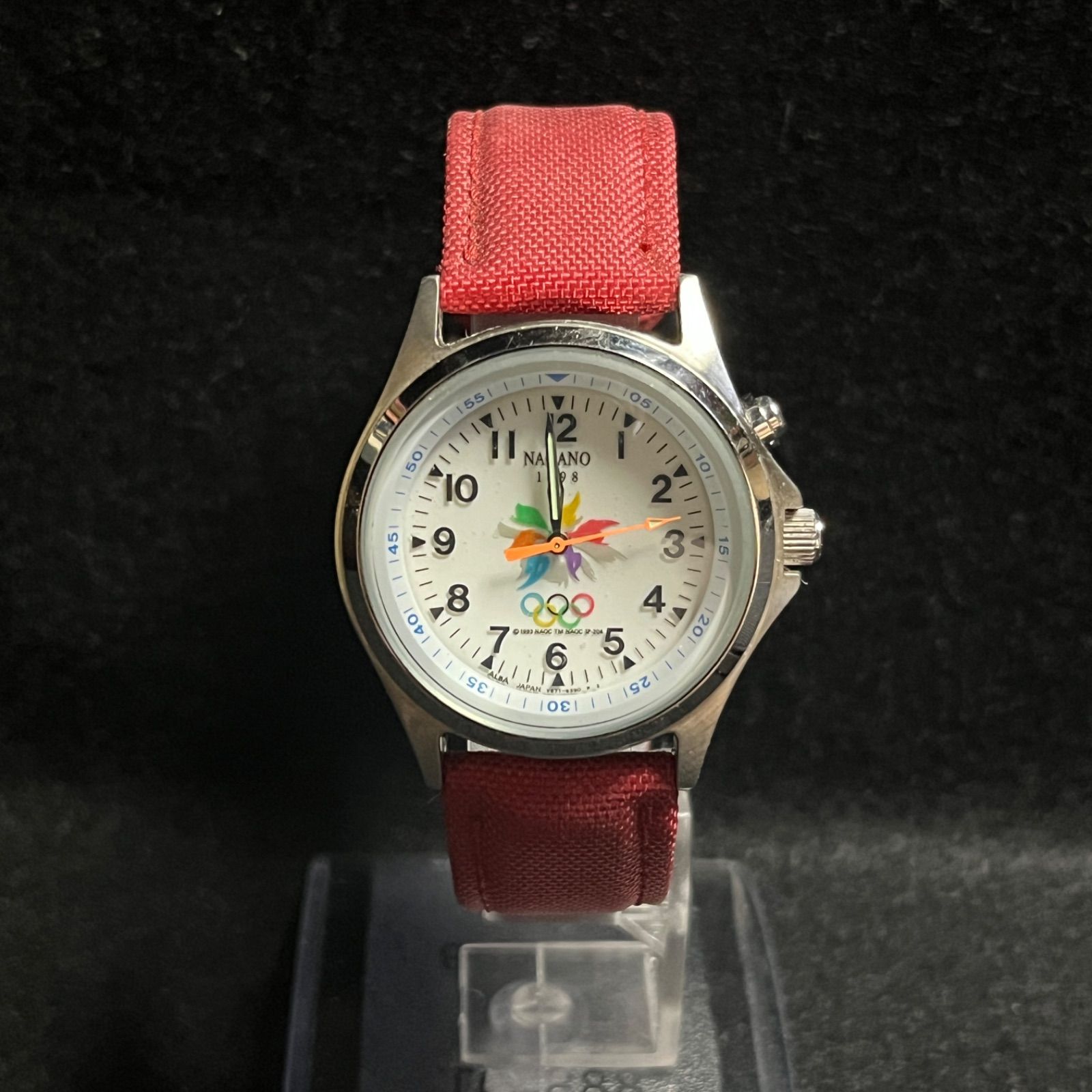 メンズ 【稼動品】レア SEIKO セイコー QZ V671-6000 アルバ 長野 
