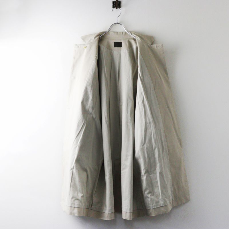 美品 オローネ TANDEY 6つボタンのバルーンコート＼ベージュ コットン 