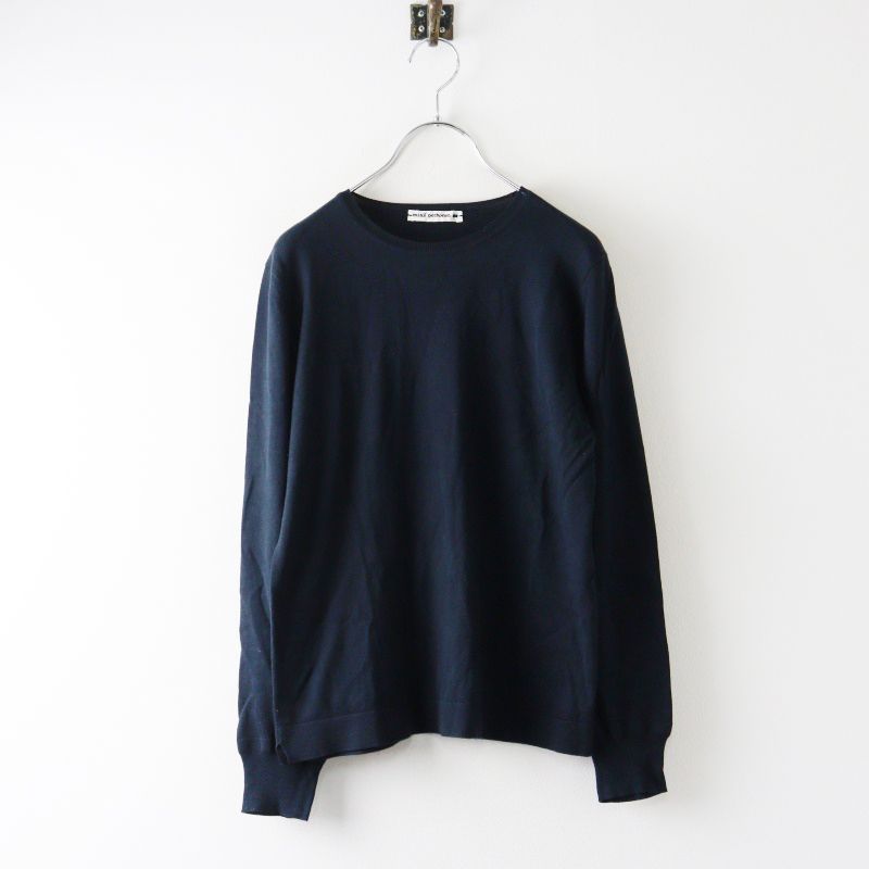 定番 ミナペルホネン mina perhonen usuva ニットプルオーバー 38/ダークネイビー トップス【2400014968361】