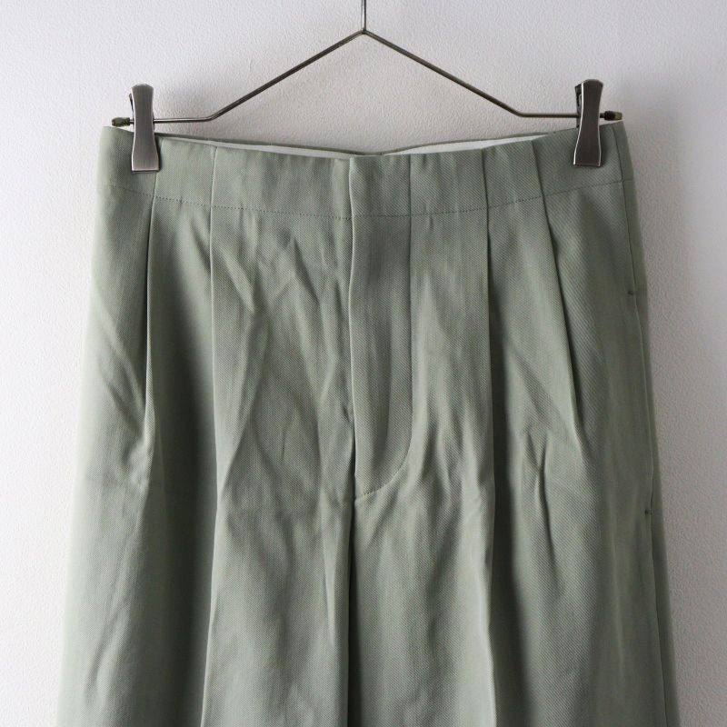 ブラミンク BLAMINK ウールコットン 裏地シルク タック入りスラックス