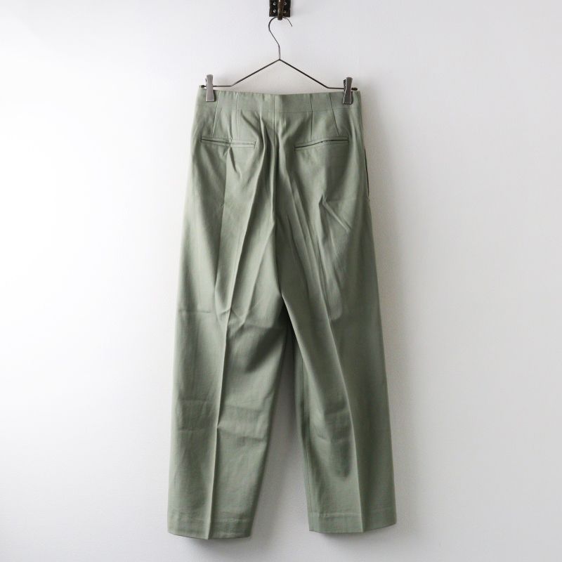 ブラミンク BLAMINK ウールコットン 裏地シルク タック入りスラックス
